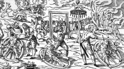 A woodcut illustrating an execution on a wheel, of Peter Stumpp