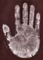 Einstein's right handprint