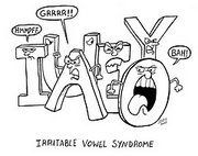 cartoon: Irritable vowel syndrome